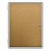 Thornton's Office Supplies Wall Mounted Enclosed Bulletin Board Cork/Metal in Brown/Gray | 24 H x 2.75 D in | Wayfair TOS-ENCKBD2418