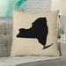 Ivy Bronx Austrinus New York in, Spun Double Sided Print/Euro Pillow Polyester/Polyfill blend in Black | 26 H x 26 W in | Wayfair IVBX5198 44221289