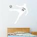 Zoomie Kids Custom Name Soccer Player Personalized Wall Decal Vinyl/Plastic in White | 25 H x 22 W in | Wayfair CC8DFFBA319148458990BF8C42B7DC50