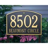 Whitehall Products Cape Charles 2-Line Lawn Address Sign Metal | 31 H x 20.5 W x 1 D in | Wayfair 1174BG