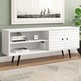 Mistana™ Hal TV Stand for TVs up to 60" Wood in White | 25.59 H in | Wayfair 057377B58FE44DFF85FE54CF41D5E2A7