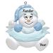 The Holiday Aisle® Baby's 1st Christmas Snowbaby Hanging Figurine Ornament Plastic in Blue/White | 3.75 H x 3.5 W x 0.5 D in | Wayfair