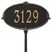 Whitehall Products Monte Carlo Personalized Standard 1-Line Lawn Address Sign Metal in Black | 9 H x 16 W x 0.375 D in | Wayfair 3116BG