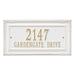 Whitehall Products Gardengate Personalized Grande 2-Line Wall Address Plaque Metal in Brown | 9.5 H x 18 W x 0.375 D in | Wayfair 3287BV