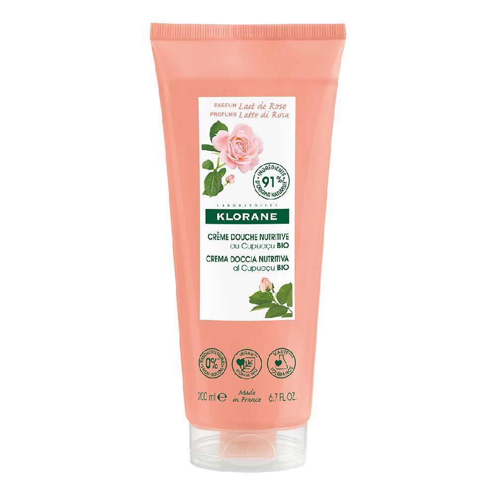 Klorane Crema Doccia Nutritiva al Cupuaçu BIO Profumo Latte di Rosa 20