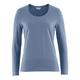 Avena Damen Langarm-Shirt Baumwolle Blau