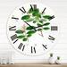 Designart 'Vintage Plant Life XIX' Farmhouse wall clock