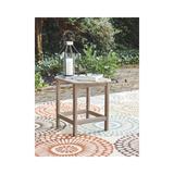 Signature Design by Ashley Sundown Treasure Outdoor Rectangular Poly All Weather End Table - Grayish Brown
