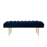 Darwin Velvet Bench Channel Tufted