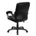 Mid-Back LeatherSoft Overstuffed Swivel Task Ergonomic Office Chair w/Arms