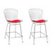 Mid Century Modern Chrome Wire Bar Stool (Set of 2)