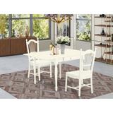 East West Furniture Kitchen Table Set Includes a Rectangle Dining Room Table with Dropleaf and Dining Chairs (Pieces Options)