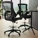 Mid-Back Ergonomic Drafting Chair with Adjustable Foot Ring and Flip-Up Arms