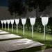 Pure Garden Solar Outdoor Path Lights - Set of 8 Rechargeable Lights - N/A