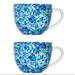 Lilly Pulitzer Dining | Lilly Pulitzer Floral Ceramic Mugs (Set Of 2) | Color: Blue | Size: Os