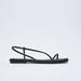 Zara Shoes | Low Heel Flat Sandals | Color: Black | Size: 8