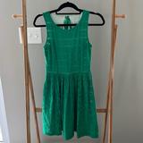 Anthropologie Dresses | Anthropologie Perforated Eyelet Green Dress | Color: Green | Size: Xs