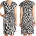 Michael Kors Dresses | . Michael Kors Zebra Wrap Tie Dress | Color: Black/White | Size: S