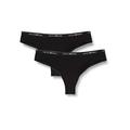 Emporio Armani Women's Bi-Pack Brazilian Brief Underwear, Nero/Nero-Black/Black, X-Large