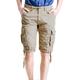 Mr.Stream Men's Summer Multi Pocket Work Wear Combat Twill Cargo Shorts 31 Khaki