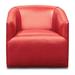 Armchair - Hello Sofa Home Citi Top Grain Leather Swivel Club Armchair w/ Waterfall Seat in Brown/Red | 29 H x 31 W x 32.5 D in | Wayfair GTRX9-6A