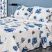 Breakwater Bay Lovelle Navy Blue/White Microfiber Reversible 3 Piece Quilt Set Polyester/Polyfill/Microfiber in Blue/Navy/White | Wayfair