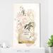 House of Hampton® Parfum Bottle, Flowers & Butterflies (Cream) (Vertical) By Jodi - Graphic Art Metal in Brown | 40 H x 24 W x 1.5 D in | Wayfair