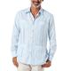 Cubavera Herren Four-pocket Mini Pintuck Long Sleeve Button-down Guayabera Shirt Hemd mit Button Down Kragen, Cashmere Blue, XL EU