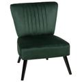 Fauteuil en velours vert