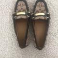 Coach Shoes | Brown Leather And Fabric Coach C Loafers | Color: Brown/Tan | Size: 8.5