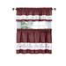 Live, Love, Laugh Window Curtain Tier Pair and Valance Set - 58x24 by Achim Home Décor in Burgundy