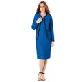 Plus Size Women's Contrast-Trim Jacket Dress by Roaman's in Vivid Blue (Size 34 W)