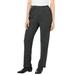 Plus Size Women's Straight-Leg Soft Knit Pant by Roaman's in Heather Charcoal (Size 2X) Pull On Elastic Waist