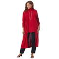 Plus Size Women's Fine Gauge Duster Cardigan by Jessica London in Classic Red (Size 30/32) Cardigan Sweater