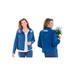 Plus Size Women's Stretch Denim Jacket by Woman Within in Medium Stonewash Floral Embroidery (Size 20 W)