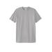 Men's Big & Tall Lightweight Longer-Length Crewneck T-Shirt by KingSize in Heather Grey (Size XL)