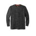 Men's Big & Tall Boulder Creek™ Heavyweight Long-Sleeve No Pocket Crewneck Tee by Boulder Creek in Black Marl (Size 3XL)