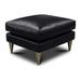 Hello Sofa Home Skyline Top Grain Leather Modern Americana Ottoman Fade Resistant/Stain Resistant/Genuine Leather in Blue | Wayfair GTRX8-00