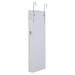 Latitude Run® Fashion Simple Jewelry Storage Mirror Cabinet w/ LED Lights Can Be Hung On The Door Or Wall Manufactured Wood in White | Wayfair