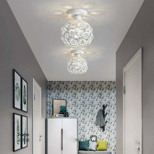 26cm Kristall Deckenleuchte Retro Metall Deckenlampe E27 Moderner Kronleuchter für die Küche Home