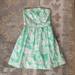 Lilly Pulitzer Dresses | Adorable Girls Lily Pulitzer Strapless Dress. | Color: Green/White | Size: Xsg