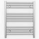 Myhomeware 450mm Wide Chrome Flat Electric Pre-Filled Heated Towel Rail Radiator For Bathroom Designer UK (Elissa 450 / 600mm Electric Flat)