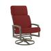 Tropitone Muirlands High Back Swivel Outdoor Rocking Chair w/ Cushions in Red/Brown | 41 H x 27 W x 32.5 D in | Wayfair 612070_MOC_Canvas Henna