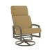 Tropitone Muirlands High Back Swivel Outdoor Rocking Chair w/ Cushions in Brown | 41 H x 27 W x 32.5 D in | Wayfair 612070_MOC_Jute Weave