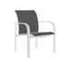 Tropitone Laguna Beach EZ Span™ Laguna Patio Dining Armchair Sling in White | 34 H x 28 W x 29 D in | Wayfair 752024_SNo_Rincon