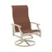 Tropitone Marconi Sling High Back Swivel Patio Chair Metal in Red/Brown | 43.5 H x 25.5 W x 27.5 D in | Wayfair 452070_SNR_Valencia