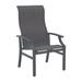 Tropitone Marconi Patio Dining Armchair Sling in Gray | 43.5 H x 25.5 W x 27.5 D in | Wayfair 452001_GPH_Rincon