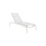 Tropitone Laguna Beach EZ Span™ 81.5" Long Reclining Single Chaise Metal in White | 39.5 H x 31 W x 81.5 D in | Outdoor Furniture | Wayfair