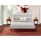 Winston Porter Amjid Solid Wood Upholstered Platform 3 - Piece Bedroom Set Upholstered in Brown | 47 H x 81 W x 89 D in | Wayfair
