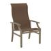 Tropitone Marconi Patio Dining Armchair Sling in Brown | 43.5 H x 25.5 W x 27.5 D in | Wayfair 452001_MOA_Cherrywood